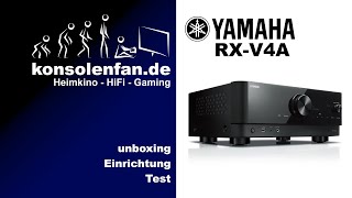 Test► Yamaha RX V4A  neuer AVReceiver für den Einstieg ins Heimkino [upl. by Oicneserc802]