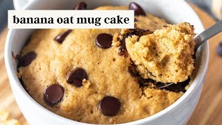 Easy Banana Oat Mug Cake  Vegan amp GlutenFree [upl. by Ardnaz]