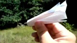 The amazing flight of the quotFUTURE GLIDERquot paper airplane [upl. by Thevenot677]