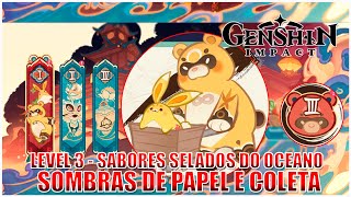 EVENTO I LEVEL 3 SABORES SELADOS DO OCEANO  GENSHIN IMPACT [upl. by Stanfill]