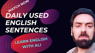 Daily used English sentences English vocabulary [upl. by Ellehcyt]