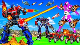 ऑप्टिमस रोबोट Magical Optimus Robot Tractor Robot Hindi Kahaniya Robot Wala Cartoon Robot Cartoon [upl. by Okikuy]