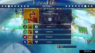 Civilization revolution speedrun  Science victory in 1052 [upl. by Sirahs]