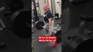 90 Year Old Deadlifts 405 lbs 184 kg For Reps [upl. by Patnode202]