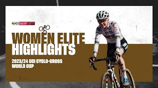 Waterloo  Women Elite Highlights  202324 UCI Cyclocross World Cup [upl. by Carolyne]