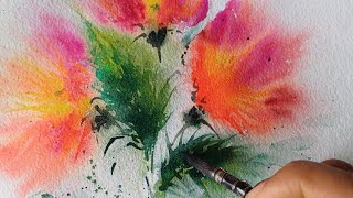 Abstract watercolor florals [upl. by Grieve]