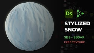 Stylized Snow  Substance 3D Designer  Full Tutorial  SBS amp SBSAR  Free Download Texture [upl. by Alleuol]