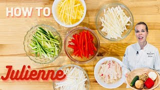 How to Julienne 6 Different Vegetables  Knife Skills [upl. by Acinimod933]