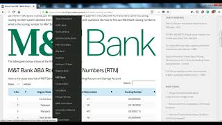 How to Find MampT Bank Routing Number [upl. by Sillyrama]