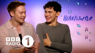 “It was a volcano on his chin” 🌋😂 Joe Locke and Kit Connor talk Heartstopper series 3 [upl. by Noraf]