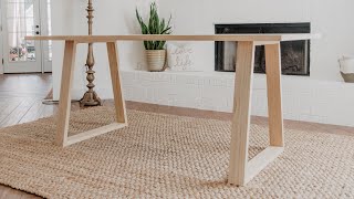 DIY Modern Dining Table  Woodbrew [upl. by Aehtorod]