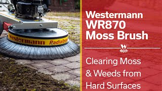 Westermann Honda Moss Brush  Clearing Weeds and Moss from Hard Surfaces [upl. by Tomasz]