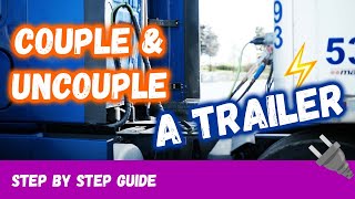 Demonstration  How to couple and uncouple a tractor trailer Instructions how to properly hook [upl. by Winnie415]