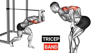 Top 5 Resistance Band Exercises for Killer Triceps  Tricep Workout [upl. by Purity653]