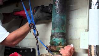 4quot diameter copper pipe freeze isolation [upl. by Hoyt]