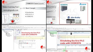 Tutorial on CODESYS  Configuration Simulation amp editing a ladder logic program example PLC [upl. by Shornick593]