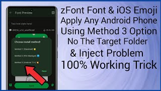 zFont Font amp iOS Emoji Not Apply Problem  zFont The Target Folder Does Not Exist Problem Solved [upl. by Neelhtakyram]