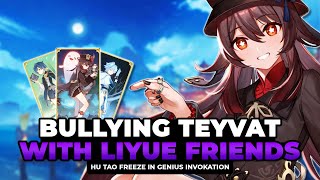 Hu Tao Freeze bullies Teyvat with Liyue Friends in Genius Invokation TCG [upl. by Nylsirk]