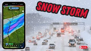 🟥 LIVE Dangerous Travel  SNOW STORM  Memphis to Nashville Storm Chaser❄️ [upl. by Eeliah120]