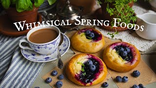 Whimsical Spring Recipes Deviled Eggs Blueberry Vatrushka 🫐 Cozy Country Living ASMR [upl. by Atikam]