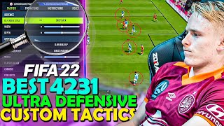 The BEST ULTRA DEFENSIVE CUSTOM TACTICS in FIFA 22  4231 CUSTOM TACTICS  FIFA 22 CUSTOM TACTICS [upl. by Angelia968]