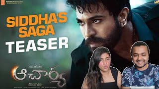 Acharya​  Siddhas Saga Teaser  Megastar Chiranjeevi​​ Megapowerstar Ram Charan  COUPLE REACTION [upl. by Deckert]