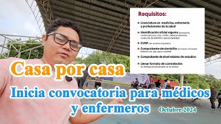 CONVOCATORIA gran oportunidad para ENFERMEROS Y MEDICOS SECRETARIA DEL BIENESTAR 🤑🤝 [upl. by Cornew]