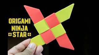 Easy Paper Ninja Star Shuriken  Origami Ninja Star  DIY paper crafts [upl. by Kotick]