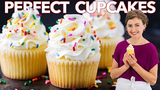 How to Get PERFECT VANILLA CUPCAKES Every Time [upl. by Alset711]