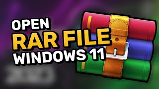 Extract with Winrar on Windows  How to download and install Winrar for windows 11 [upl. by Neelyhtak153]