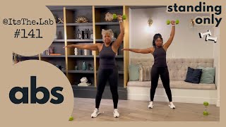 141 Abs Focused Home Workout Standing Only with Dumbbells [upl. by Nedyaj]