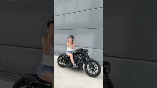 1234 lets go harley harleydavidson harleylife bikelife bobber ladybiker [upl. by Yevre621]