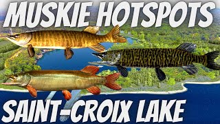 Fishing Planet SAINT CROIX LAKE Michigan UNIQUE Muskie HOTSPOTS Markers amp How To Catch Unique Guide [upl. by Sachi]