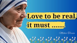 Mother Teresas Heartfelt Quotes  Inspiring Love and Humanity [upl. by Bilat]