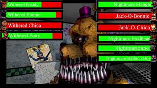 Withered VS JackOAnimatronics 2 With Healthbars [upl. by Royd]