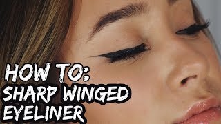 EASY SHARP WINGED EYELINER TUTORIAL [upl. by Kohcztiy]