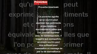 Un sourire vaut mille mots Proverbe Americain shorts [upl. by Macmullin296]