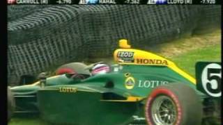 2010 Indycar MidOhio  Takuma Sato crash [upl. by Nitnilc]