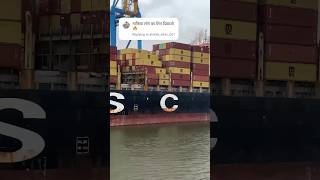 MSC mafia samne 😮🚢 khatarnak container explore ship travel shorts [upl. by Lemyt]