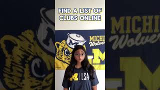 Advice for College Students  JOINING CLUBS umich collegeadvice [upl. by Daph620]