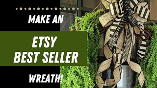 NEW HOW TO MAKE THIS ETSY BEST SELLER WREATH IN 10 MINUTES  Step By Step DIY Wreath Tutorial [upl. by Rider362]