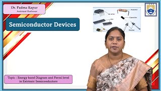 Energy band Diagram and Fermi level in Extrinsic Semiconductors by Dr Padma Rapur [upl. by Mendez]