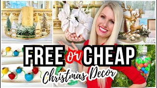 FREE Or CHEAP DIY CHRISTMAS DECOR  HOLIDAY DECORATING IDEAS [upl. by Gothard]