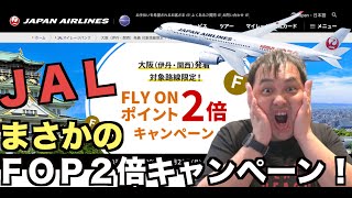 JAL まさかのFOP2倍！大阪発着対象路線限定限定キャンペーンを突如発表✈️ 4K [upl. by Mariette]