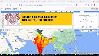 Calculate the average Land Surface Temperature LST for each month Using GEE and ArcGIS Big Area LST [upl. by Frederich]