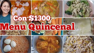 ‼️MENU QUINCENAL RECETAS PASO A PASO✅️Ideas de COMIDAS ECONÓMICASRENDIDORAS Y DELICIOSAS💰 [upl. by Askwith]