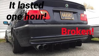 Installing a Rear Diffuser On a BMW e46 [upl. by Edrea]