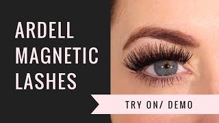 ARDELL MAGNETIC LASHES WISPIES TRY ON DEMO [upl. by Oiciruam]