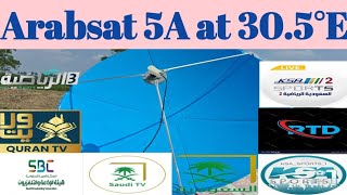 Arabsat 5A at 305°E dish setting arabsat 30e new update  Arabsat 30e channel list 2024 [upl. by Rebmyt]