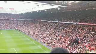 Manchester United fans welcome back Cristiano Ronaldo to Old Trafford  Viva Ronaldo chant [upl. by Eilrahc]